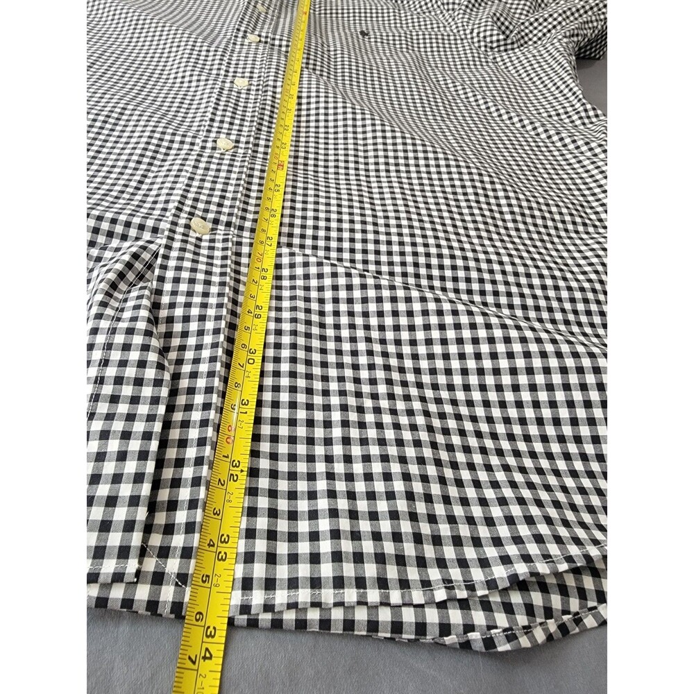 Ralph Lauren Classic Fit Men’s XL Gingham Button Down Shirt Black White - Picture 7 of 8